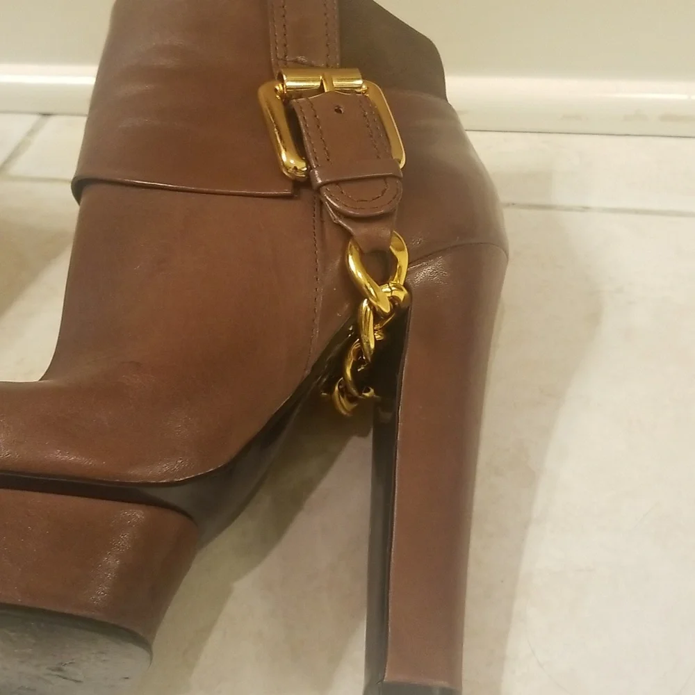 Donald J Pliner brown boots size 6.5M EUC...high heel sexy boots - Picture 7 of 16